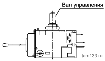 Вал управления терморегуляторов серии ТАМ133-1М